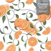 GW5221 Grace & Gardenia Oranges with Vines Peel and Stick Wallpaper Roll 20.5 inch Wide x 18 ft. Long, Orange Green