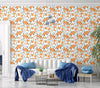 GW5221 Grace & Gardenia Oranges with Vines Peel and Stick Wallpaper Roll 20.5 inch Wide x 18 ft. Long, Orange Green