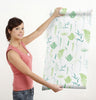 GW5251 Grace & Gardenia Woodland Ferns Peel and Stick Wallpaper Roll 20.5 inch Wide x 18 ft. Long, Chartreuse Aqua