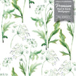 GW5271  Watercolor Spring Flower Peel & Stick Wallpaper Roll 20.5in W x 18ft L