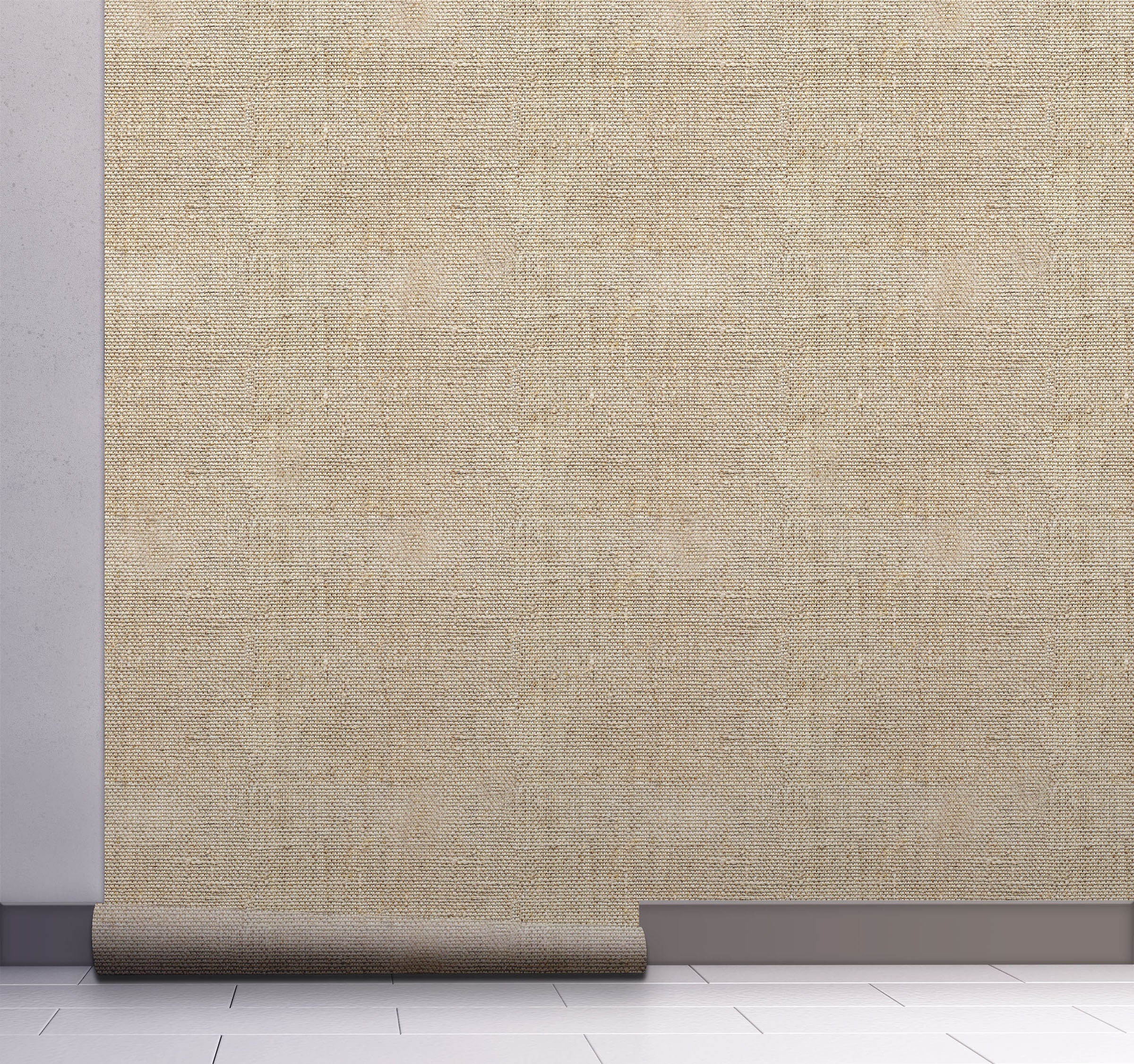 GW6011 Grace & Gardenia Faux Canvas Texture Peel and Stick Wallpaper Roll 20.5 inch Wide x 18 ft. Long, Beige