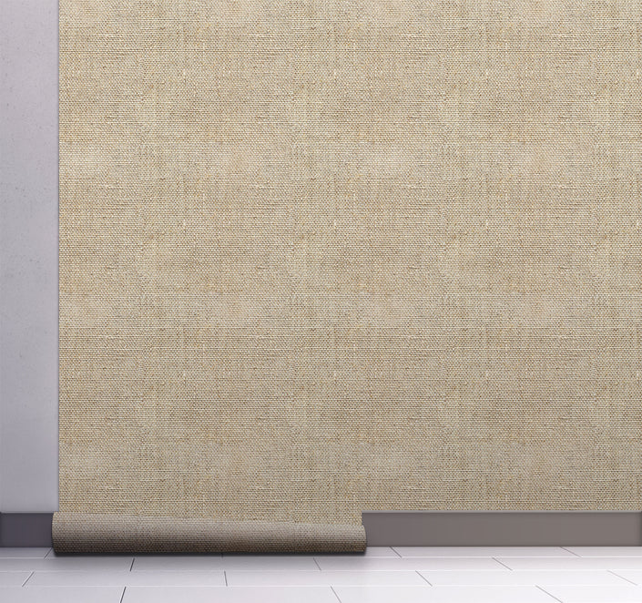 GW6011 Faux Canvas Texture Peel and Stick Wallpaper Roll 19 inch Wide x 18 ft. Long Beige