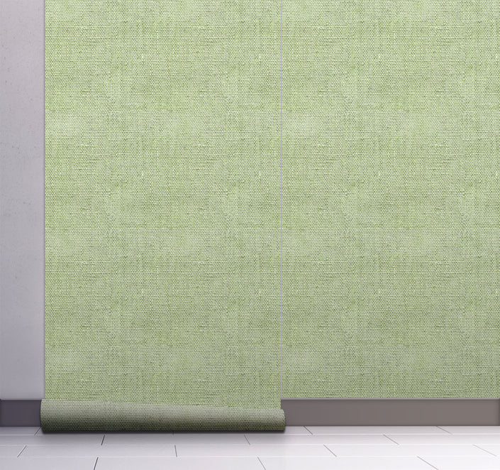 GW6012 Faux Canvas Texture Peel and Stick Wallpaper Roll 19 inch Wide x 18 ft. Long Green