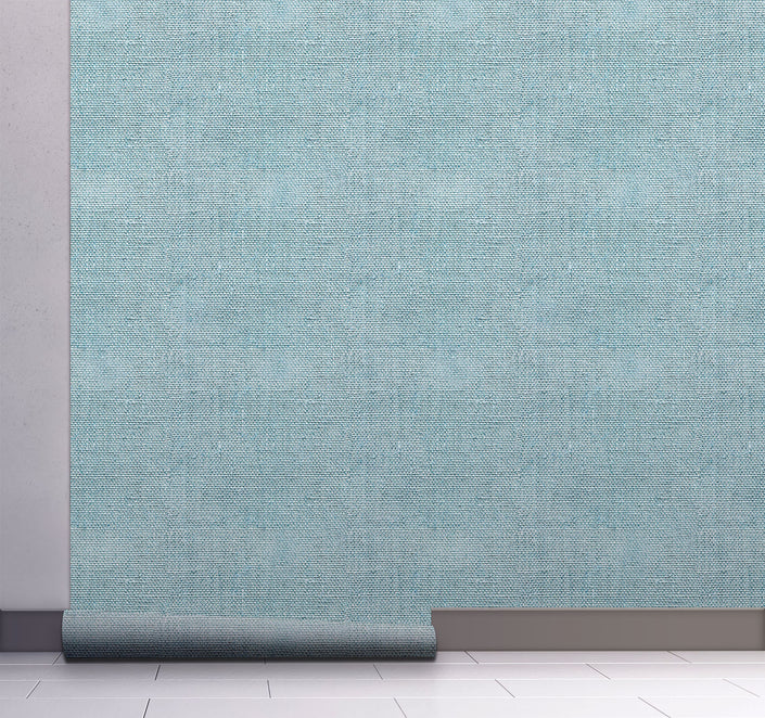 GW6013 Faux Canvas Texture Peel and Stick Wallpaper Roll 19 inch Wide x 18 ft. Long Blue