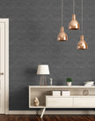 GW6014 Grace & Gardenia Faux Canvas Texture Peel and Stick Wallpaper Roll 20.5 inch Wide x 18 ft. Long, Gray