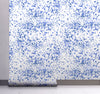 GW6042 Grace & Gardenia Blue Splatter Peel and Stick Wallpaper Roll 20.5 inch Wide x 18 ft. Long,Blue White