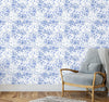 GW6042 Grace & Gardenia Blue Splatter Peel and Stick Wallpaper Roll 20.5 inch Wide x 18 ft. Long,Blue White