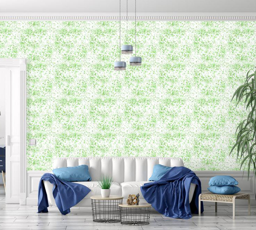 GW6044 Green Splatter Peel and Stick Wallpaper Roll 19 inch Wide x 18 ft. Long Green White