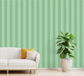 GW6052 Grace & Gardenia Green Stripes Peel and Stick Wallpaper Roll 20.5 inch Wide x 18 ft. Long, Green