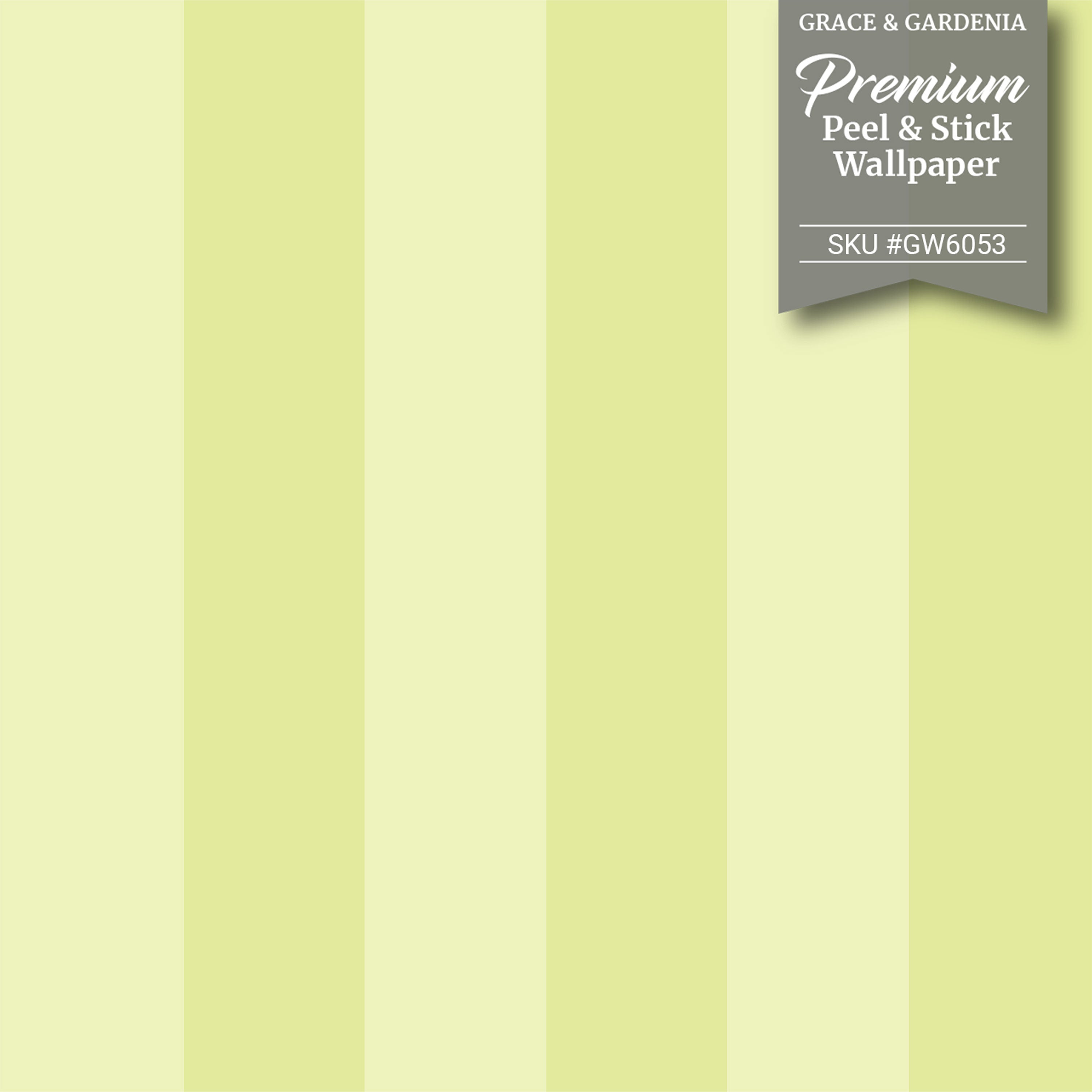 GW6053 Lemon Stripes Peel & Stick Wallpaper Roll 20.5 inch W x 18ft L, Yellow