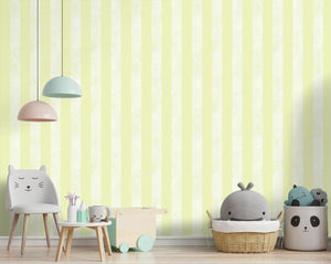 GW6054 Lemon Textured Stripes Peel & Stick Wallpaper Roll 19in W x 18ft L Yellow Off White