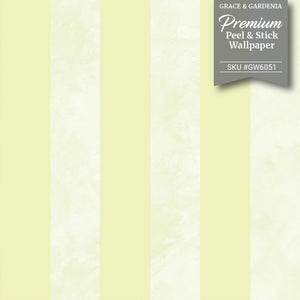 GW6054 Lemon Textured Stripes Peel & Stick Wallpaper Roll 19in W x 18ft L Yellow Off White