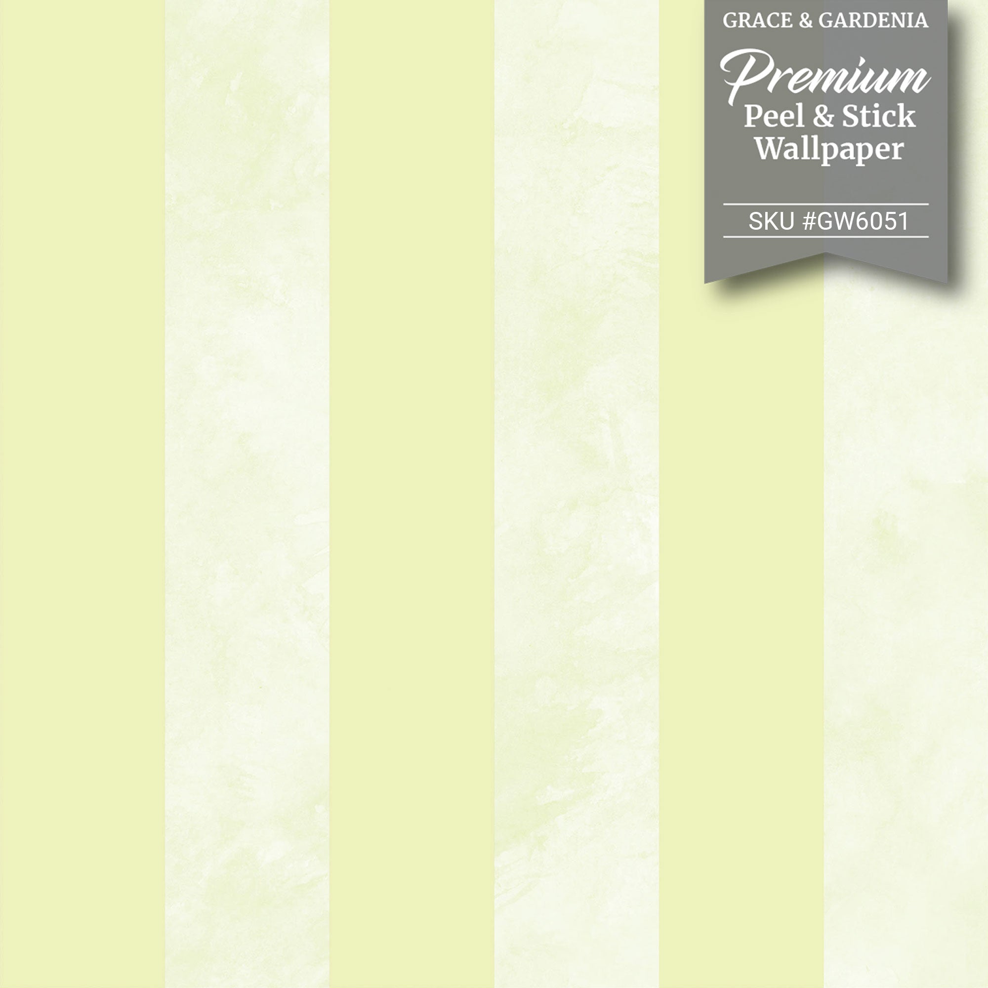 GW6054 Lemon Textured Stripes Peel & Stick Wallpaper Roll 20.5in W x 18ft L