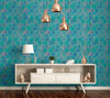 GW7011 Watercolor Moroccan Pattern Peel and Stick Wallpaper Roll 20.5 inch  x 18 ft. Long Turquoise Purple Blue Tan