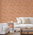 GW7021 Grace & Gardenia Rustic Orange Brick Peel and Stick Wallpaper Roll 20.5 inch Wide x 18 ft. Long, Light Orange Beige Brown