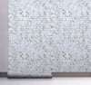 GW7041 Grace & Gardenia White Painted Brick Peel and Stick Wallpaper Roll 20.5 inch Wide x 18 ft. Long, White Gray