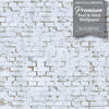 GW7041 Grace & Gardenia White Painted Brick Peel and Stick Wallpaper Roll 20.5 inch Wide x 18 ft. Long, White Gray