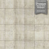 GW7061 Grace & Gardenia Vertical Concrete Blocks Peel and Stick Wallpaper Roll 20.5 inch Wide x 18 ft. Long, Beige