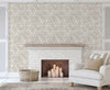 GW7081 Grace & Gardenia Wooden Hexagon Pattern Peel and Stick Wallpaper Roll 20.5 inch Wide x 18 ft. Long, Beige