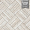 GW7091 Grace & Gardenia Diagonal Wooden Pattern Peel and Stick Wallpaper Roll 20.5 inch Wide x 18 ft. Long, Beige