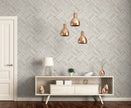 GW7091 Grace & Gardenia Diagonal Wooden Pattern Peel and Stick Wallpaper Roll 20.5 inch Wide x 18 ft. Long, Beige