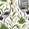 GW8012 Grace & Gardenia Exotic Crested Royal Cranes Peel and Stick Wallpaper Roll 20.5 inch Wide x 18 ft. Long, Green White Gray Brown