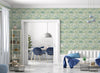 Grace & Gardenia GY2001D Bamboo Garden Peel & Stick wallpaper Green Tan Aqua