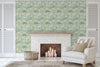 Grace & Gardenia GY2001D Bamboo Garden Peel & Stick wallpaper Green Tan Aqua