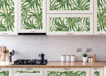 Grace & Gardenia Tropical Palm Leaves Green 27 in wide Peel and Stick Wallpape