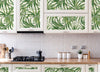 Grace & Gardenia Tropical Palm Leaves Green 27 in wide Peel and Stick Wallpape