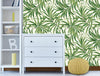 Grace & Gardenia Tropical Palm Leaves Green 27 in wide Peel and Stick Wallpape