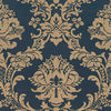 Grace & Gardenia G5006 Regal Damask Wallpaper, Blue Gold