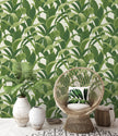 Tropical Banana Leaves Peel & Stick Wallpaper GW1004, Green