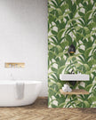 Tropical Banana Leaves Peel & Stick Wallpaper GW1004A Green