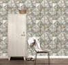 Grace & Gardenia GMK1021 Modern Patchwork Gray  Wallpaper