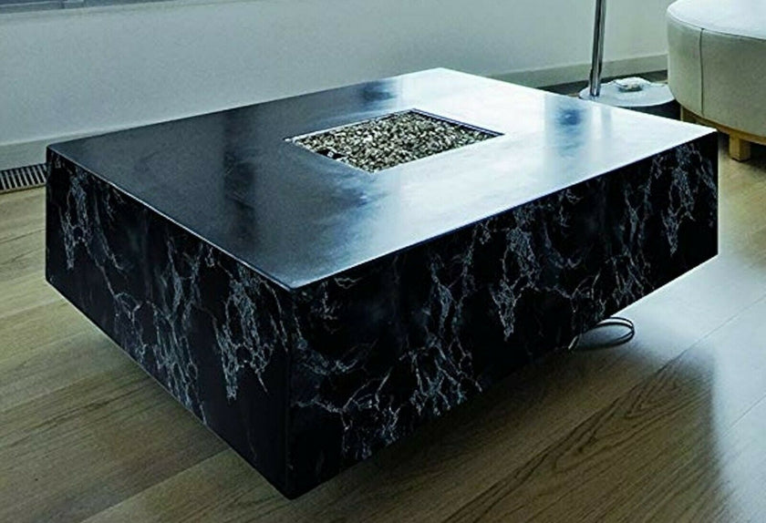 GW0001C Black Marble Peel & Stick Adhesive Removable 17.7 inch wide roll x 16.5 Ft long, covers 24 Square Feet.