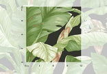 Grace & Gardenia Tropical Banana Leaf on Black 27 in Peel and Stick wallpaper