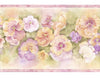 Wallpaper For Less SI37202B Watercolor Impatiens Wallpaper Border, Pink & Orange