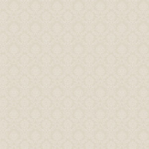 Norwall Wallcoverings Classic Silks 2 SL27564 Mini Damask Wallpaper Taupe, Pearl