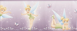 Wallpaper For Less 83182030 Disney Tinker Bell Wallpaper Border, Lavender