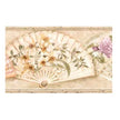 Warner VC052201B Fans and Flowers Wallpaper Border, Beige