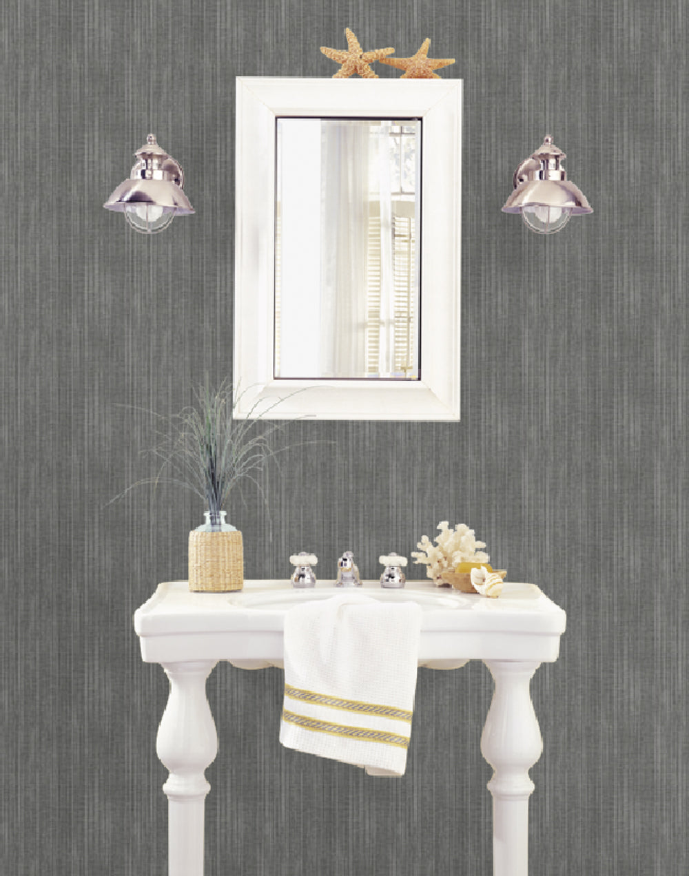 Grace & Gardenia G5017 Mako Textured Wallpaper, Grey